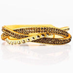 Down for the Count Yellow Snap Closure Bracelet