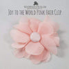 Joy to the World Pink Hair Clip and Pin