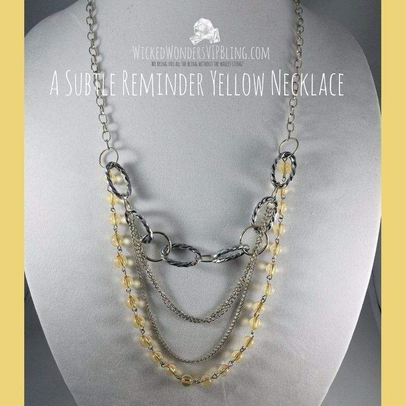 A Subtle Reminder Yellow Necklace
