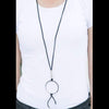 Jumping Through Hoops Black Urban Necklace