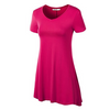 Short Sleeve Tunic Top PINK CORAL