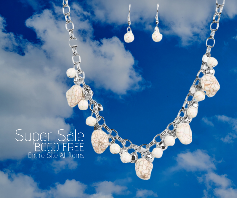 Snow Angels - white - Paparazzi necklace – JewelryBlingThing