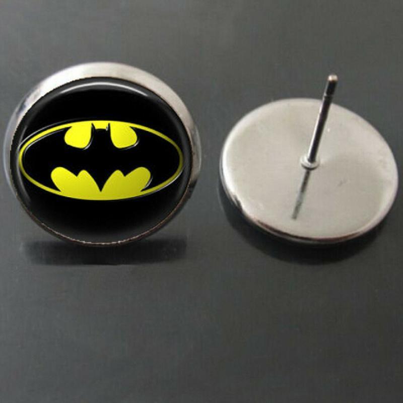 Batman Lives Stainless Steel Necklace with Earrings