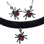 Black Widow Choker Necklace Set