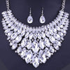 Getting to the Point White Crystal Statement Necklace & Earrings