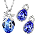 View of the Dragonfly Blue Gem Set