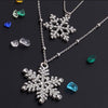 Winter Snowflakes Dual Layer Necklace and Earrings Set