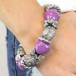 A La Mode Purple Stretchy Bracelet