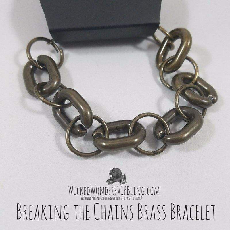 Breaking the Chains Brass Bracelet