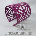Crisscross Purple Cuff Bracelet