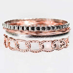 End Game Copper and Silver Set of Bangle Bracelets