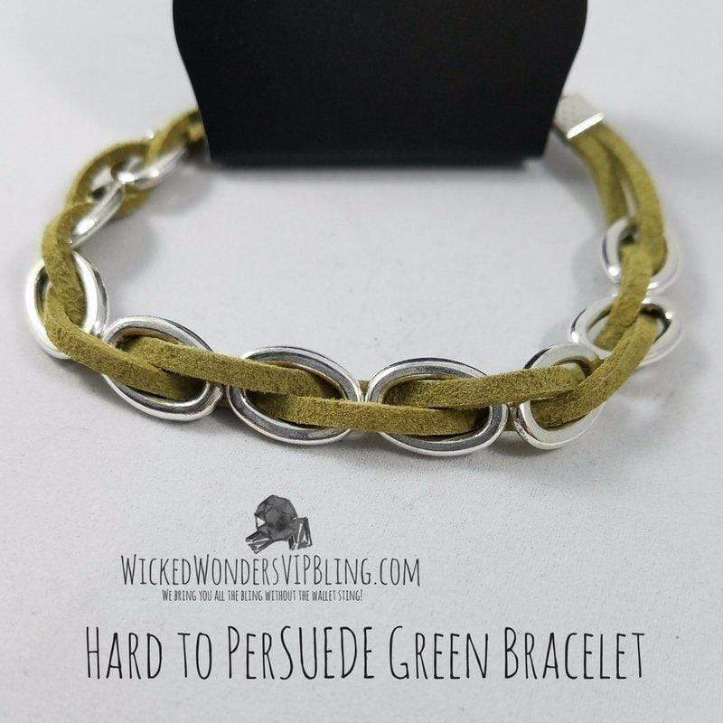 Hard to PerSUEDE Green Bracelet