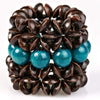 Here Today, Gone To-MAUI Brown and Blue Stretchy Bracelet