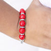 If I Were a Rich Girl Red Stretchy Bracelet