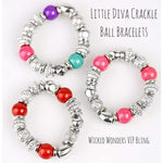 Little Diva Crackle Ball Bracelets