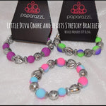 Little Diva Ombre and Hearts Stretchy Bracelet