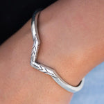 Little Egypt Silver Skinny Cuff Bracelet