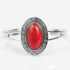 Mayan Muse Red Stone Cuff Bracelet