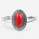Mayan Muse Red Stone Cuff Bracelet
