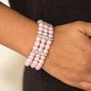 Put on Your GLAM Face Pink Stretchy Bracelet