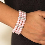 Put on Your GLAM Face Pink Stretchy Bracelet