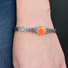 Rural Refinery Orange Stone Cuff Bracelet