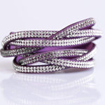 Send in the SPARKLE! Purple Snap Closure Wrap Bracelet