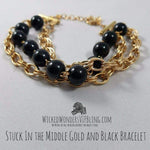 Stuck In the Middle Gold and Black Bracelet