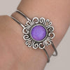 Totally Off the Hinges Purple Hinged Cuff Bracelet