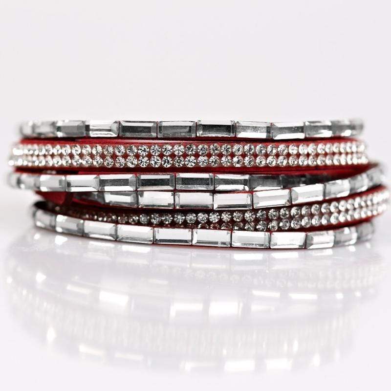 Welcome to the Fashion Show Red Snap Wrap Bracelet