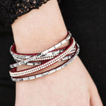 Welcome to the Fashion Show Red Snap Wrap Bracelet