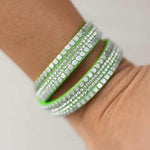 What Your Mama Gave You Green Snap Wrap Bracelet