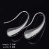 A Little Loopy Silver Teardrop Hoop Earrings