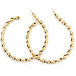 A Whirl and a Twirl Gold Hoop Earring
