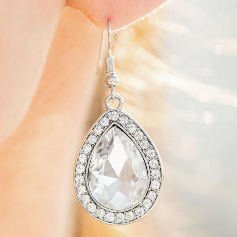 Are You Sure That's REGAL? White Gem Earrings