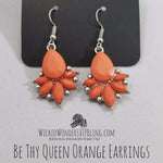 Be Thy Queen Orange Earrings