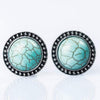 Big Country Blue Stone CLIP ON Earrings