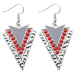 Breakout Artist Red and Gray Earrings