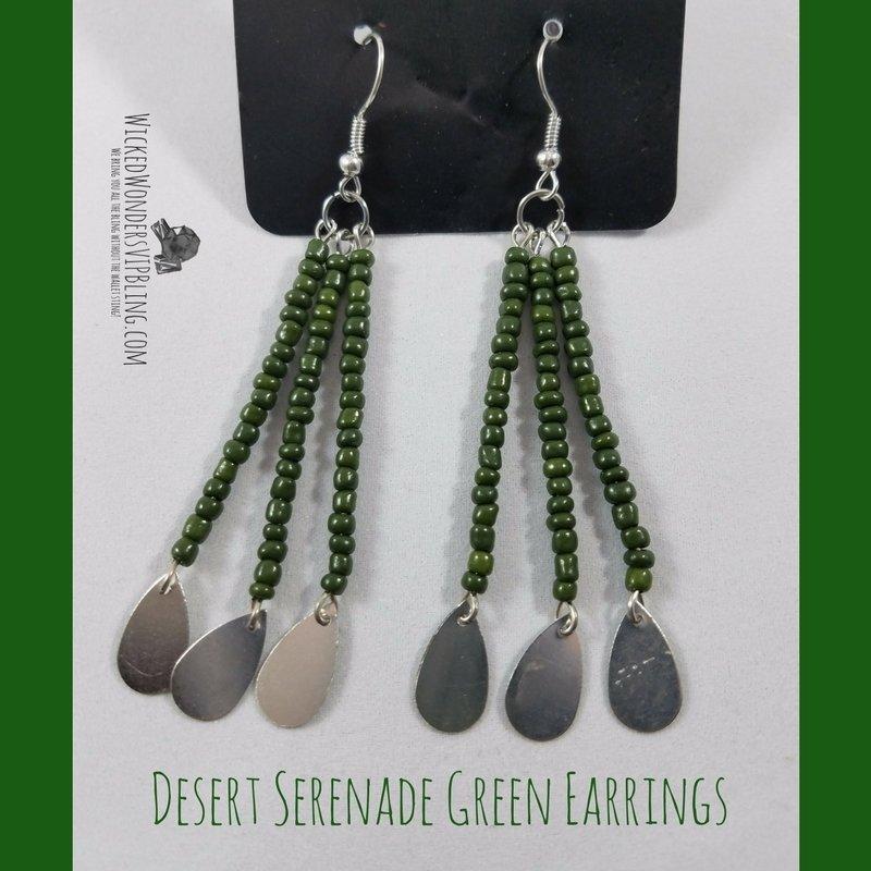Desert Serenade Green Earrings