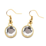 Dreaming of Diamonds Gold and White Gem Earrings