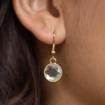Dreaming of Diamonds Gold and White Gem Earrings