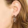 Exquisite Expense Copper Bling Pearl Hoop Earrings