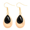 Glowing With Beauty Gold and Black Earrings