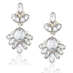Leaf It to Gems White Statement Earrings