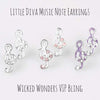 Little Diva Music Note Earrings