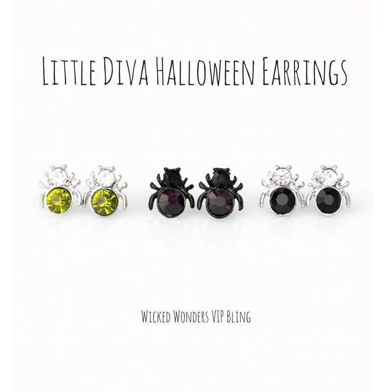Little Diva Spider Halloween Earrings
