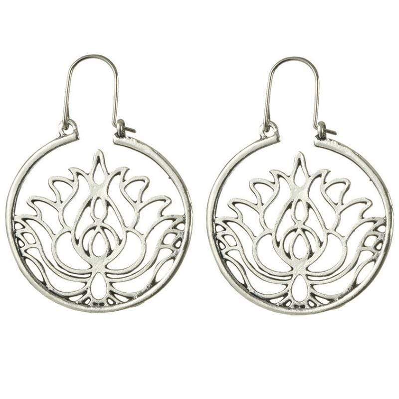 Wicked Wonders VIP Bling Earrings Love of Lotus Silver Earrings Affordable Bling_Bling Fashion Paparazzi