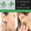 Luck of the Irish Dainty Green Gem Earrings
