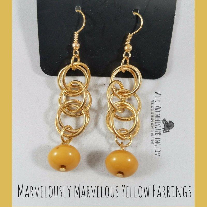 Marvelously Marvelous Yellow Earrings