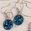Wicked Wonders VIP Bling Earrings Mermaid Shimmers Blue Gem Earrings Affordable Bling_Bling Fashion Paparazzi